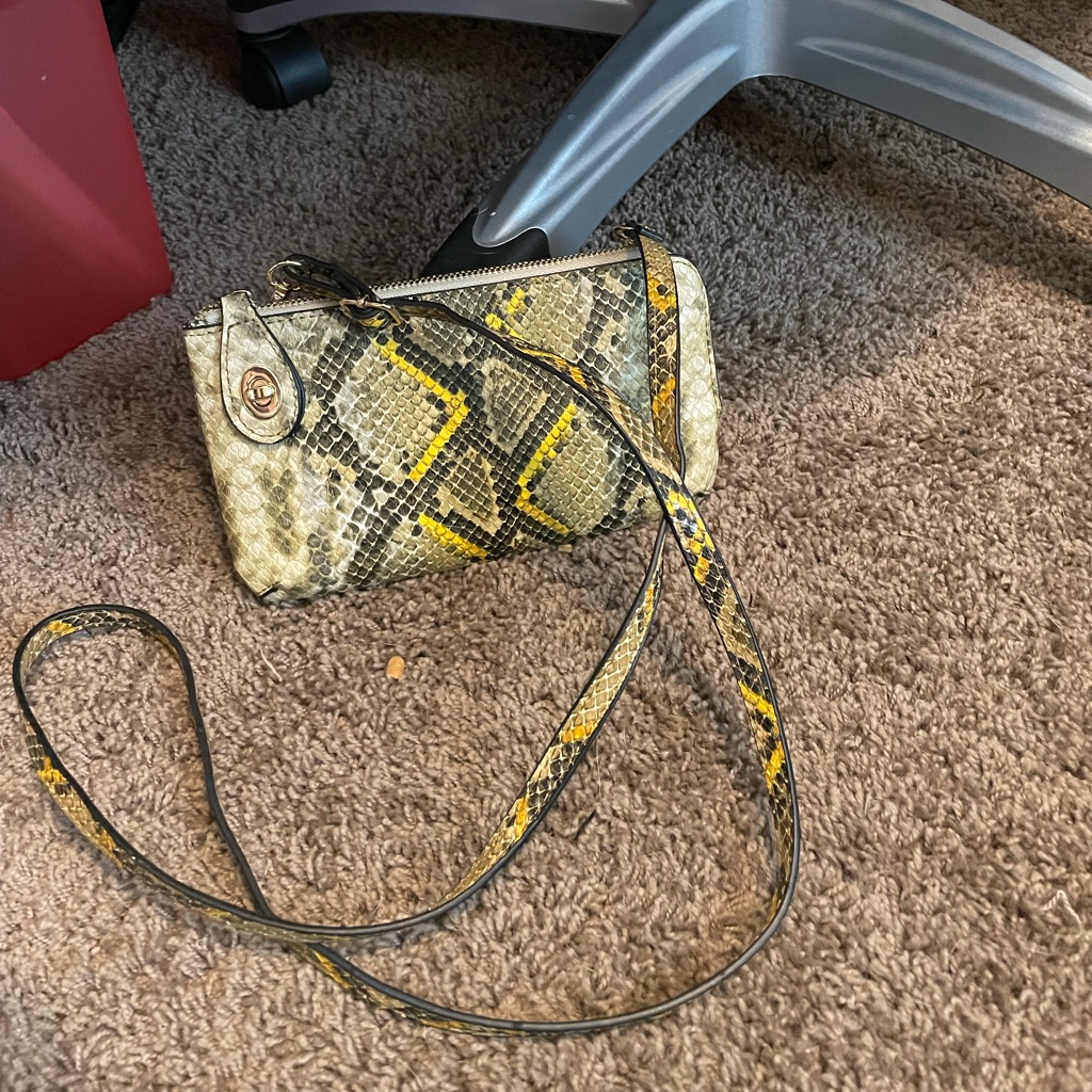 Python Purse W Removable Strap.Card Slots Inside.